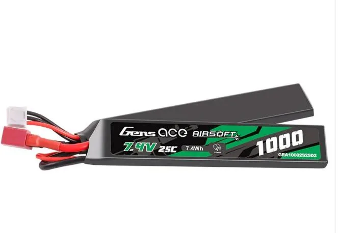 Gens ace 7,4V 1000mAh 25C Lipo Double Stick (Twin Stick) Akku mit T-Plug